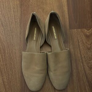 ANTONIO MELANI Tan Suede D'Orsay Flats